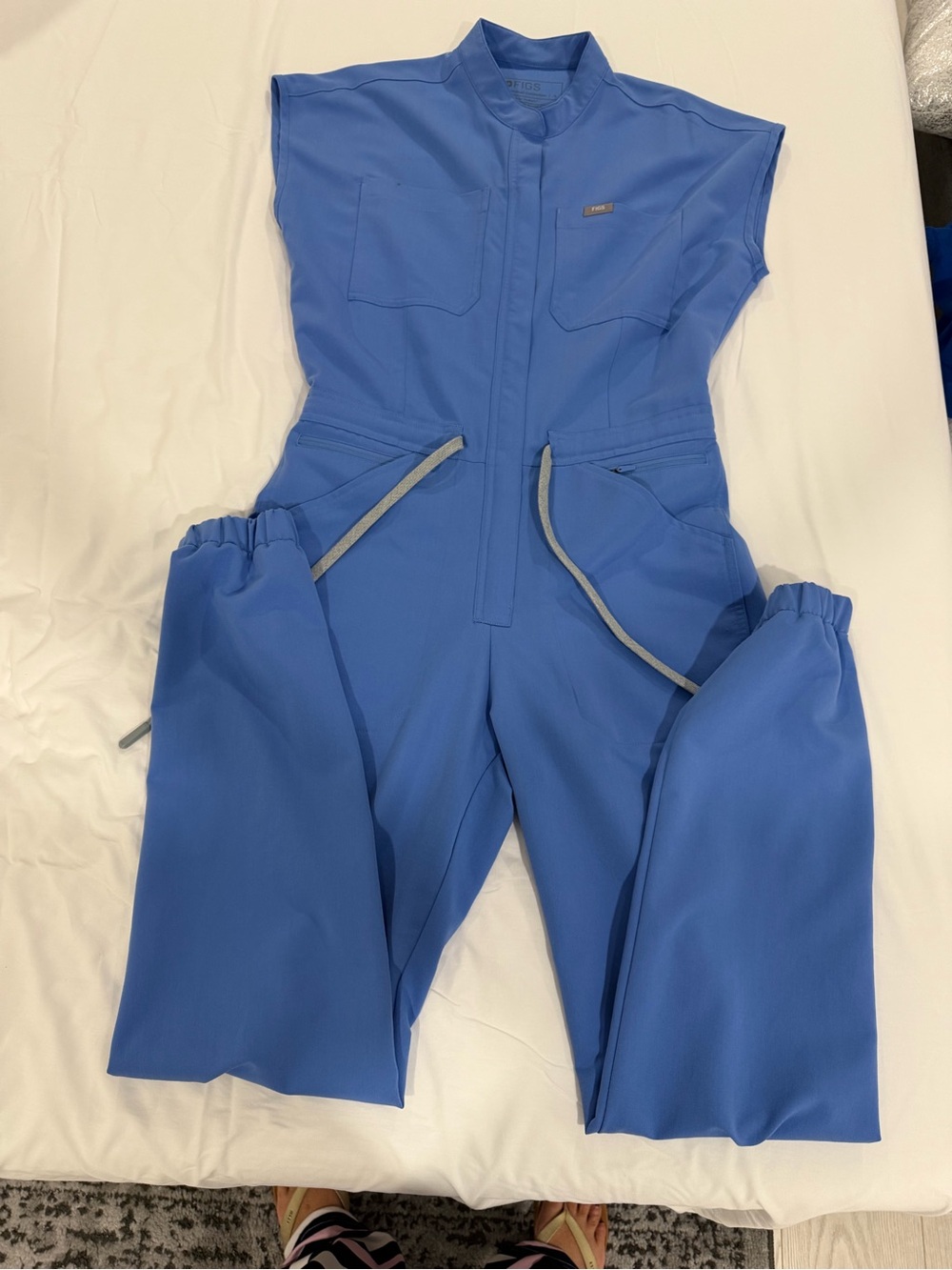 Figs Women's Periwinkle Blue Medical Jumpsuit